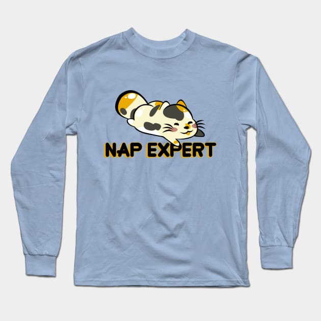 NAP EXPERT (KAWAII CAT) Long Sleeve T-Shirt by remerasnerds